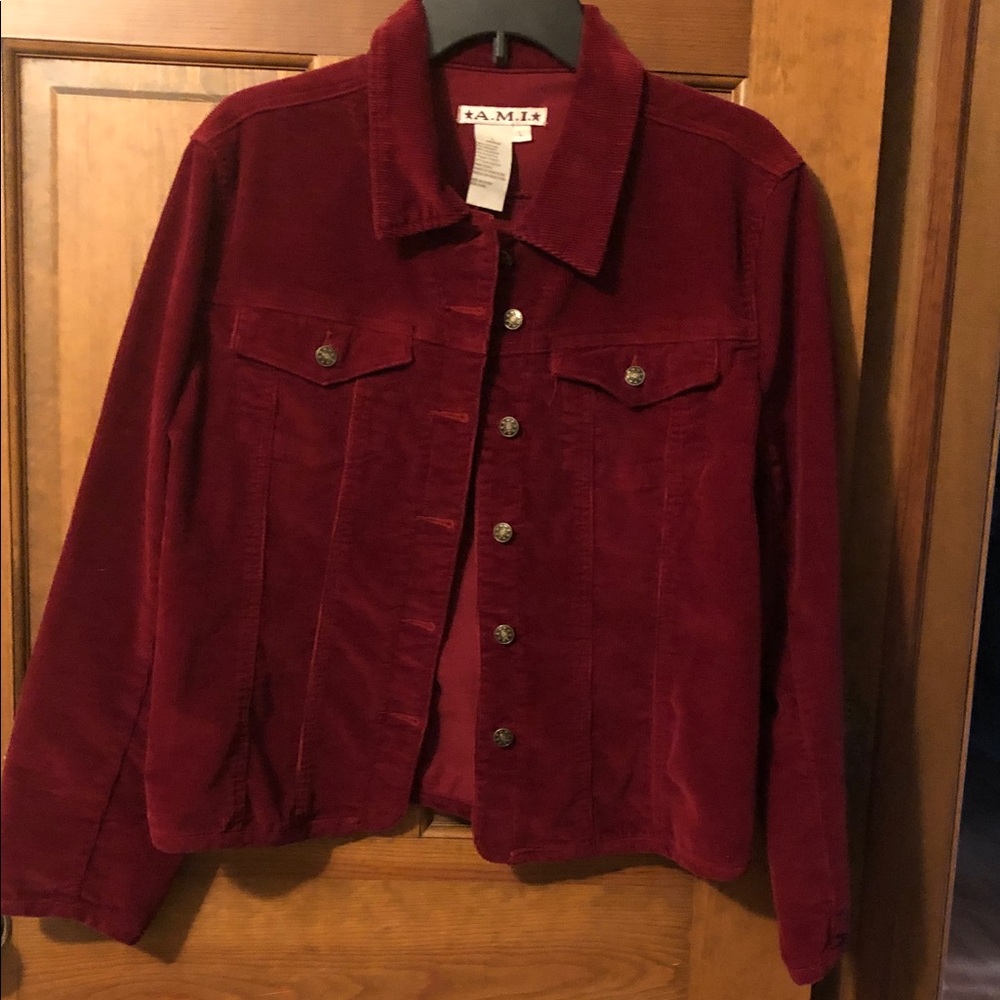 Women's Burgundy Red Corduroy Jacket